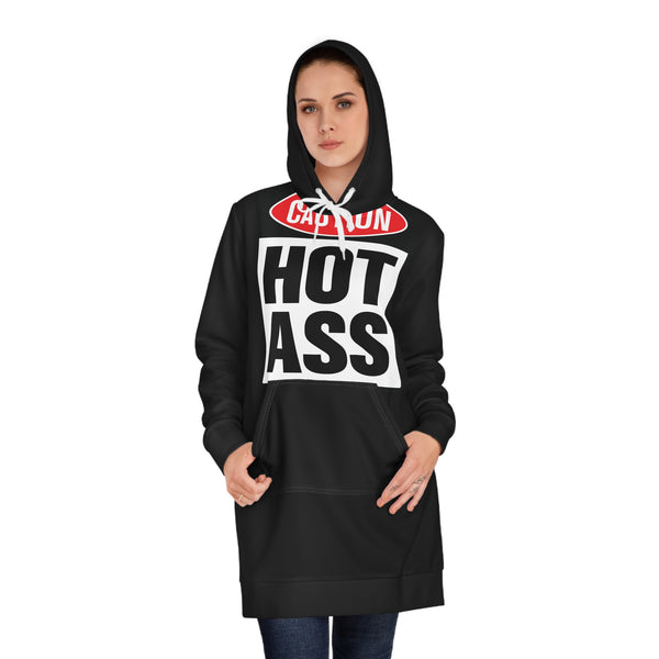 Caution Hot Ass Women's Hoodie Dress (AOP)