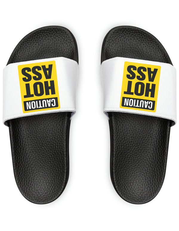 Caution Hot Ass Women's PU Slide Sandals