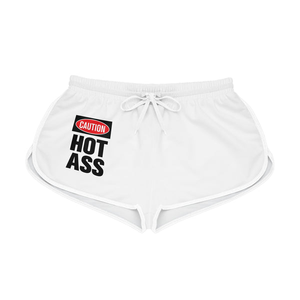 Caution Hot Ass Women's Relaxed Shorts (AOP)