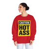 Caution Hot Ass Unisex NuBlend® Crewneck Sweatshirt