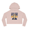 Grab them by the Pussy Women’s Cropped Hooded Sweatshirt