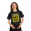 Caution Hot Ass Champion Women's Heritage Cropped T-Shirt