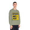 Caution Hot Ass Unisex NuBlend® Crewneck Sweatshirt