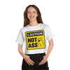 Caution Hot Ass Champion Women's Heritage Cropped T-Shirt