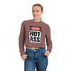 Caution Hot Ass Women's Cropped Sweatshirt