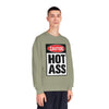 Caution Hot Ass Unisex NuBlend® Crewneck Sweatshirt