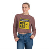 Caution Hot Ass Women's Cropped Sweatshirt