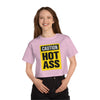 Caution Hot Ass Champion Women's Heritage Cropped T-Shirt