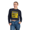 Caution Hot Ass Women's Cropped Sweatshirt