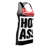 Caution Hot Ass Women's Cut & Sew Racerback Dress (AOP)