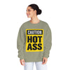 Caution Hot Ass Unisex NuBlend® Crewneck Sweatshirt