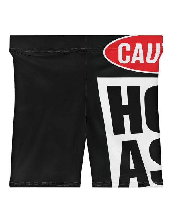 Caution Hot Ass Women's Biker Shorts (AOP)