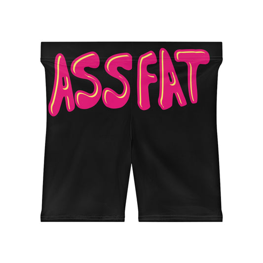 ASS FAT BLACK Biker Shorts