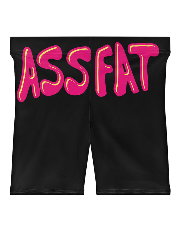 ASS FAT BLACK Biker Shorts