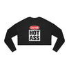 Caution Hot Ass Women's Cropped Sweatshirt