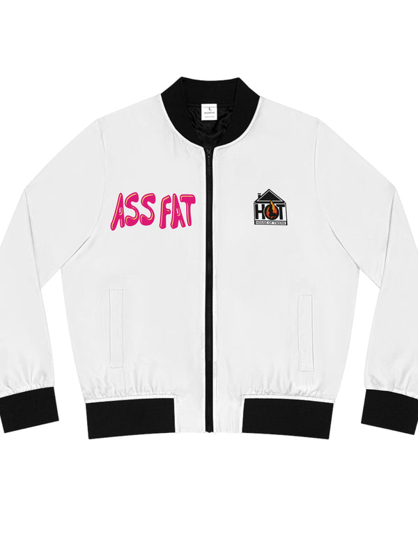 ASS FAT WHITE Bomber Jacket