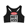 Caution Hot Ass Seamless Sports Bra (AOP)