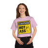 Caution Hot Ass Champion Women's Heritage Cropped T-Shirt