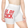 Sock on a Cock Women's Biker Shorts (AOP)