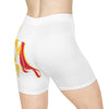 Women's WHITE Biker Shorts