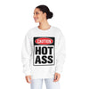 Caution Hot Ass Unisex NuBlend® Crewneck Sweatshirt