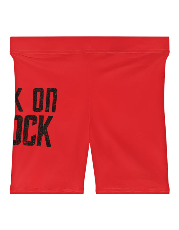 Sock on a Cock Women's Biker Shorts (AOP)