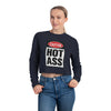 Caution Hot Ass Women's Cropped Sweatshirt