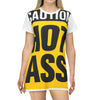 Caution Hot Ass T-Shirt Dress (AOP)