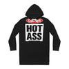 Caution Hot Ass Women's Hoodie Dress (AOP)