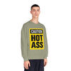 Caution Hot Ass Unisex NuBlend® Crewneck Sweatshirt