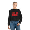 Sock on a Cock Women's Cropped Fleece Pullover