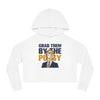 Grab them by the Pussy Women’s Cropped Hooded Sweatshirt