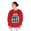 Caution Hot Ass Unisex NuBlend® Crewneck Sweatshirt