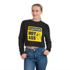 Caution Hot Ass Women's Cropped Sweatshirt