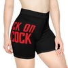 Sock on a Cock Women's Biker Shorts (AOP)